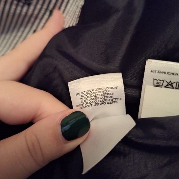 Jones New York Signature Black and White Pinstripe Blazer - Picture 6 of 7